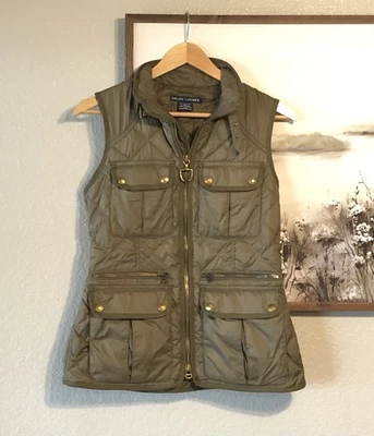 VTG RALPH LAUREN Blue Label Green Quilted Down Vest Women’s Medium - Image 1 of 4