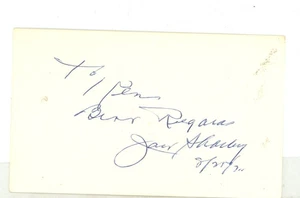 Autographed 3x5 Card Lithuanian-American heavyweight boxer Jack Sharkey - Picture 1 of 3