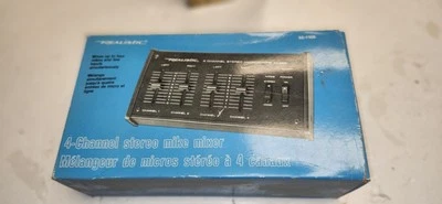 Mezclador de micrófono estéreo de 4 canales Realistic Radio Shack 32-1105 Tandy Corp NIOB Foto 1 de 4