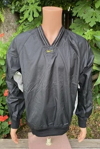 Vintage Nike Windbreaker Black And Yellow Center Swoosh Nylon Pittsburgh Mens M - Picture 1 of 11