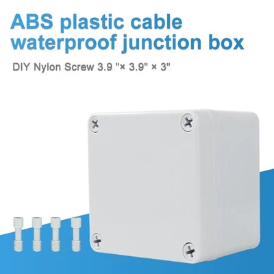 Caja de gabinete eléctrico impermeable Estuche de proyecto de plástico ABS Hágalo usted mismo Tornillos de nailon EE. UU. Foto 1 de 4