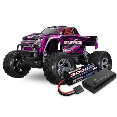 Traxxas 36354-4 Stampede Brushless BL-2S 2WD 1:10 RTR pink inkl. Akku/Lader - Bild 1 von 2