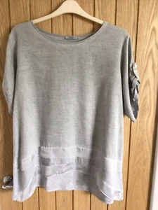 Grey Floaty Tunic Top Size 18 - Picture 1 of 3