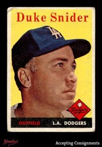 1958 Topps #88 Duke Snider GOOD DOGERS HOF