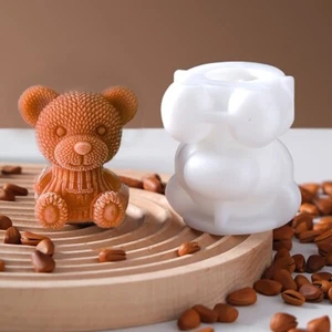 4pcs 3D Cartoon Bear Shape Ice Cube Mold Cute Ice Tray for Kids Cocktails Party - Picture 1 of 11