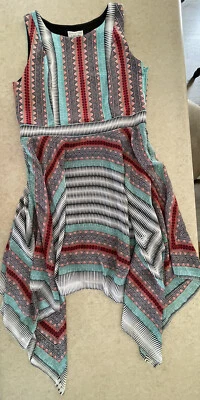 Vestido Signature By Robbie Bee Pañuelo Dobladillo Sin Mangas Estampado Azteca Para Mujer’s 14 Foto 1 de 4