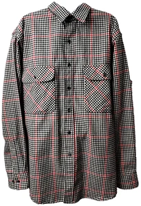 Eddie Bauer Heavy Flannel Shacket L Hemdjacke schwarz rot kariert TASCHE McKinley - Bild 1 von 6