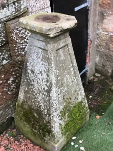 Garden Ornament; Stoneware; Impressive Vintage Stone Obelisk; Heavy; Large - Picture 1 of 9