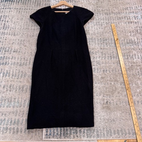 Abito lungo Chanel nero vintage lana taglia 40