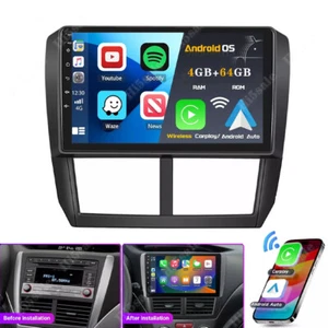 Android 13 CarPlay For Subaru Forester Impreza 2007-2013 Car Stereo Radio 4+64G - Picture 1 of 17
