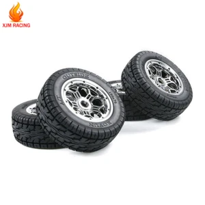 All-terrain Wheel Tire Assembly Kit for 1/5 ROFUN RV LT KM X2 LOSI 5IVE T Rc - Picture 1 of 6