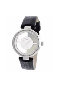 Kenneth Cole New York KC2649 Transparent Dial Black Band Womens Watch GREAT GIFT - Picture 1 of 6