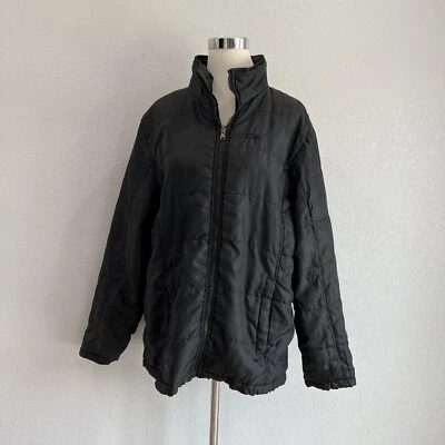 Chaqueta acolchada deportiva CB para mujer talla L negra cremallera invierno nieve ligera empaquetable Foto 1 de 4