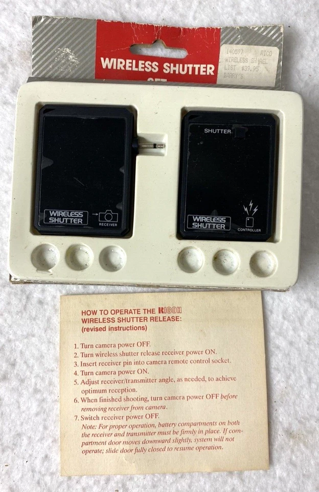 NEW OLD STOCK CAMERA WIRELESS SHUTTER SET,RICOH,MIRAI,FF-7,XRM,SHORTMASTER,GIFT! - Image 1 of 4