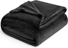 Bedsure Fleece Blankets King Size Black - Bed Blanket Soft 108x90, 