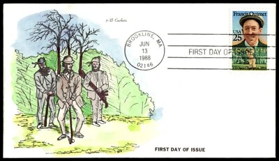 1988 Francis Ouimet FDC- Hand Painted 3-B Cachet - Image 1 of 2