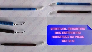 Manipolo aspirazione bimanuale calibro SS 21 albero lungo 19 mm con aspirazione 0,3 mm - Foto 1 di 14
