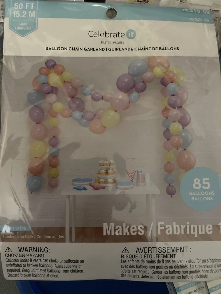 Guirnalda de cadena globo pastel, baby shower • Pascua • ¡Celebra! Foto 1 de 1