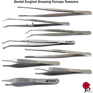 Medical Dental Surgical Nursing Cotton Suture Pliers Dressing Tweezers Adson Lab - Picture 1 of 10