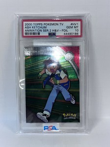 2000 Topps Pokemon TV Ash Ketchum Animation Series 2 #HV1 PSA 10 Card POP 1 of 9
