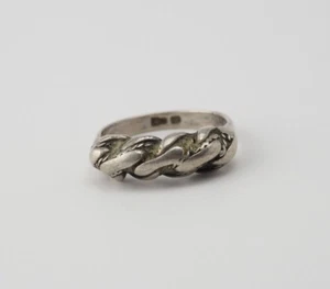 Vintage Ethno geflochten Namejs Nameja 875 Silber geflochten Ring Größe 8,5 Lettland - Bild 1 von 4