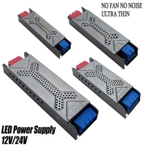 Ultra Thin Power Supply DC 12V 24V 60W-720W Adapter LED Driver for Strip Lights - Picture 1 of 31