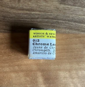 Winsor & Newton Artists’ Watercolour Paint Half Pan Chrome Lemon 013 Vintage - Picture 1 of 5