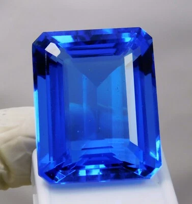 109.75Ct Natural Blue Tanzania Of Tanzanite Emerald Cut Loose Gemstone Certified - Image 1 of 4