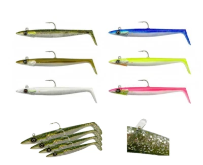 Savage Gear Sandeel V2 2+1 12cm 22g - 18cm 86g Sandaal Gummifisch Meeresköder