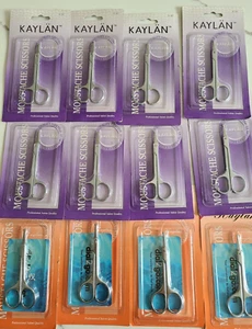 12PCS, Safety Nose Mustache Facial Hair Scissors 3.75" for Trimming NWOT! - Picture 1 of 3