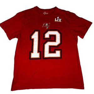 Nike The Nike Tee Tom Brady Buccaneers Superbowl LV Mens L Red Football - Picture 1 of 6
