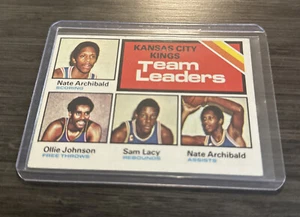 1975-76 Topps Kansas City Kings Team Karte Nate Archibald #124 Appx EX/MT-NM Zustand - Bild 1 von 2