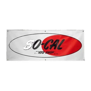 So-Cal Speed Shop 24"X60" White Banner. Street Rod, Cruiser. - Picture 1 of 1