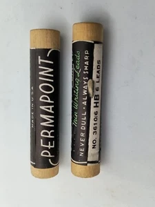 (2) EBERHARF FABER PERMAPOINT 6 Leads 3610/6 Sealed Wooden Tube, New - Picture 1 of 6