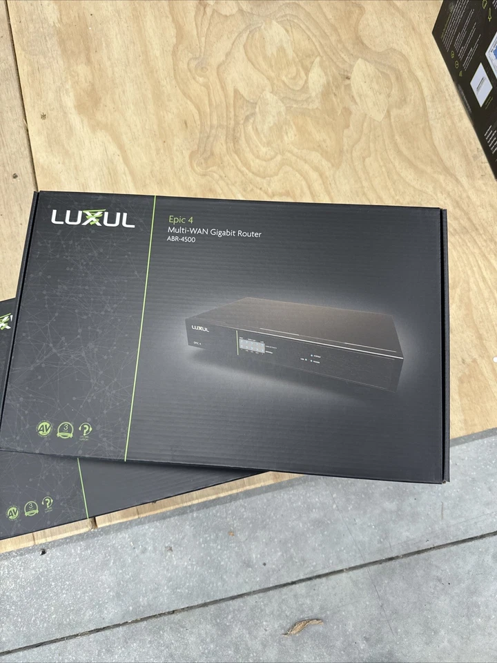 LUXUL Epic 4 Gigabit Router Rear Ports - Black - Image 1 of 1