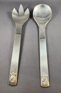 Vtg Serving Set Spoon & Fork Vita Scientia Silverplate Beta Sigma Phi Sorority - Picture 1 of 8