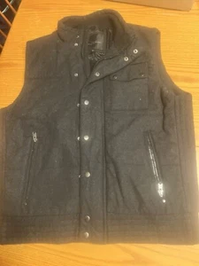 Marc Anthony Full Zip wool Blend Vest Men's Medium Black - Picture 1 of 6
