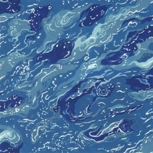 Tela de mosaico Nutex Sea Ocean Waves 100 % algodón - Imagen 1 de 14