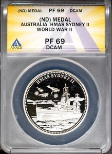 ND 33% Silver Australia HMAS Sidney II PF69DCAM ANACS # 7670545 + Bonus - Picture 1 of 2