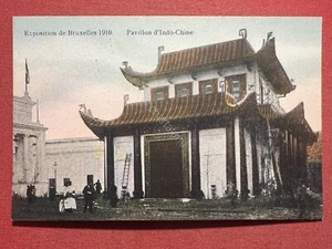 Cartolina - Exposition de Bruxelles 1910 - Pavillon d'Indo-Chine - Foto 1 di 1
