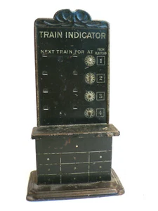 BING "O" ZUGANZEIGE ZUGFAHRPLAN BLECH SPIELZUSTAND Ht 20 CM  - Bild 1 von 7