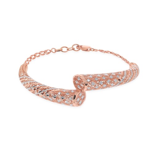 VALENTINO Bracciale donna affinità intricata in oro rosa 18 carati di Senco G