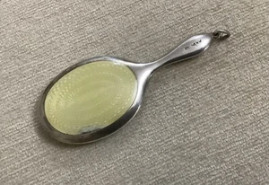 Sterling Silver Yellow Guilloche Enamel Photo Frame / Chatelaine Accessory - Picture 1 of 14