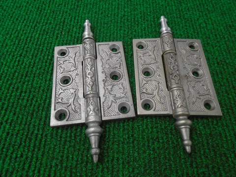 ONE of PAIR VINTAGE EASTLAKE HINGES  3 "  X  2 1/2"  -  VERY NICE  (18087) Cover