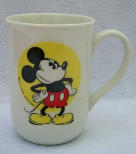 Vintage Walt Disney World Mickey Mouse Ceramic Coffee Cup Mug Slim - Picture 1 of 3