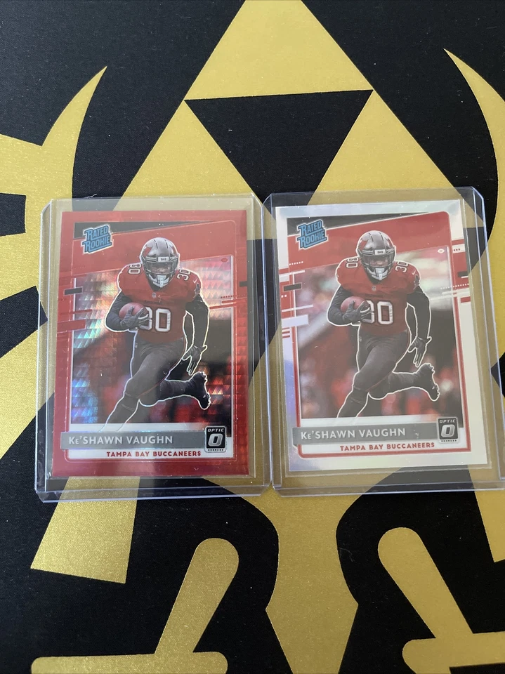 2020 Optic Rated Rookie Ke’Shawn Vaughn Red Hyper/ Silver Prizm RC Bucs - Image 1 of 2
