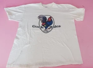 BA4 Vtg 1985 Sydney Australia Souvenir T-Shirt Cock Tales Bar XL White Cotton - Picture 1 of 5