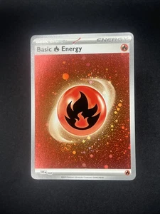 Basic Fire Energy Holo SWIRL Pattern 002 Pokemon TCG - Picture 1 of 2