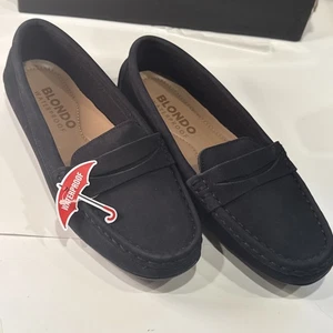 BLONDO Shellby Nubuck Leather Moccasin Loafer Comfort Waterproof Black US 7 NIB - Picture 1 of 11