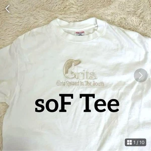 Hecho en EE. UU. 90s SoF Camiseta Bordada Algodón Blanco Hombres M-L De Colección - Imagen 1 de 8